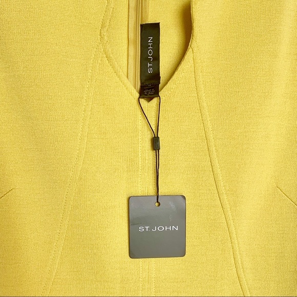 St. John Caris Knit Dress With Oval Neckline. - Picture 3 of 4